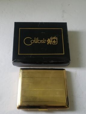 Colibri Vintage Gold Toned Cigarette Case Holder